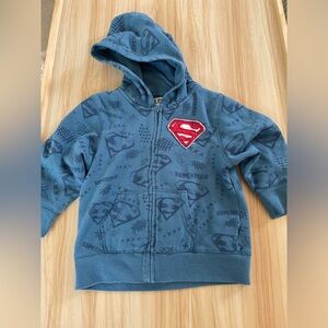 Superman zip up hooded sweatshirt for kids